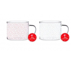 Valentine's Glass Heart Print Mug 450ML