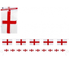 St George Plastic Bunting With 8 Flags 12" X 8"