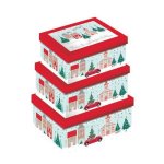 Deluxe Christmas Eve 3Pc Oblong Boxes