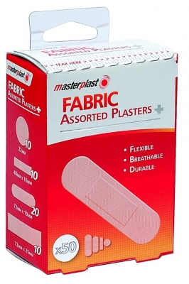 Fabric Plasters 50 Pack ( Assorted Sizes )