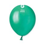 Gemar 5" Pack 50 Latex Balloons Metallic Green #055