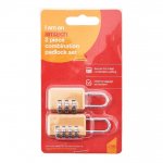 Amtech 2 Pack Combination Padlock Set