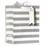 Silver Stripe Large Bag