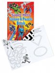 24 X Super Hero A6 Colouring & Puzzle Book ( 12p Each )