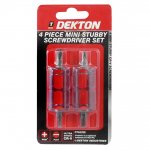 Dekton 4 Piece Mini Stubby Screwdriver Set