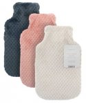 Hot Water Bottles with Popcorn Plush Cover