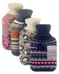 HOT WATER BOTTLES WITH TRENDY KNITTED COVER