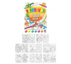 Dinosaurs 10.5cm Colour By Numbers Book X 48 ( 10p Each )