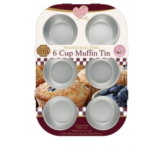 Steel 6 Cup Muffin Tray