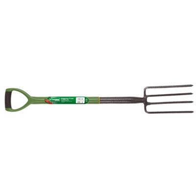 Garden Carbon Steel Digging Fork With Soft Grip Handle