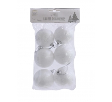 POLYSTYRENE HANGING BAUBLES 6pk