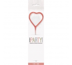 Birthday Rose Gold Glitz Heart Sparkler 7"