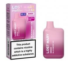 LOST MARY BM600 Prefilled Pod Kit Blackberry Ice x 10 Pack