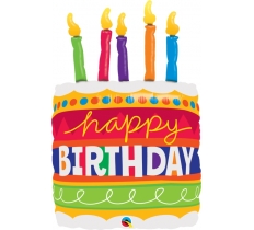 Qualatex 35" Birthday Cake & Candles Shape