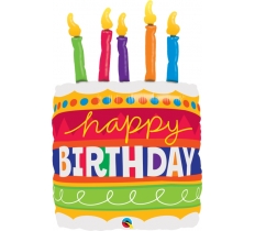 Qualatex 35" Birthday Cake & Candles Shape