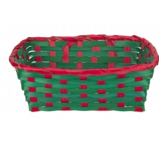 Bamboo Christmas Basket 25cm X 19cm X 9cm