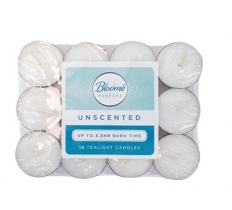 White Tealights 12 Pack - Unscented