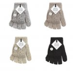 Ladies Cable Knit Flip Top Gloves