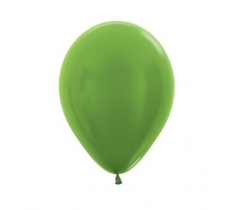 Metallic Solid Lime Green 5" Latex Balloons 13cm - 100 Pack 0Pc