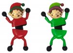 Christmas Elf Window Crawlers 8cm X72 ( 30p Each )