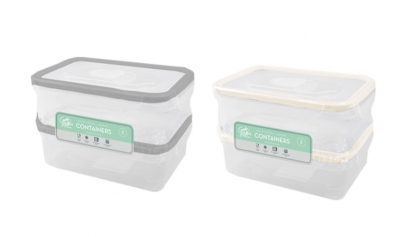 Clip Lock Containers 450ml 2 Pack
