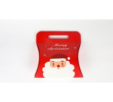 Santa Red Gift box with handle 20x19x6cm