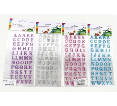 21X9cm Alphabet Gem Stickers