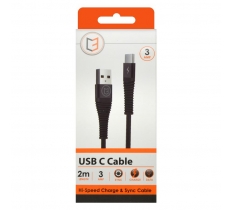TYPE C BRAIDED DATA CABLE 2M