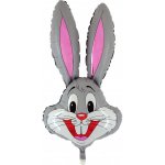 Grey Bunny Rabbit Head 37" Foil Balloon ( Unpackaged )