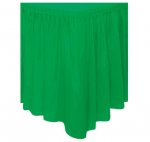 Emerald Green Solid Plastic Table Skirt 29"X14Ft
