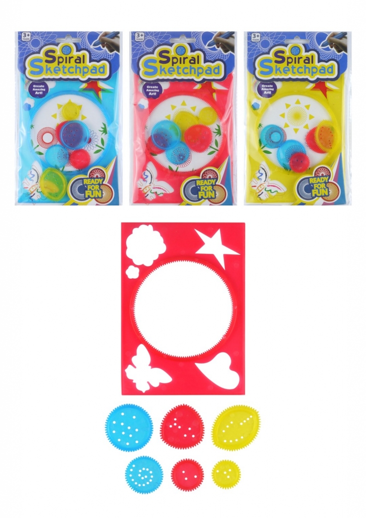 Spiral Sketch Stencils Set Of 7 - Click Image to Close