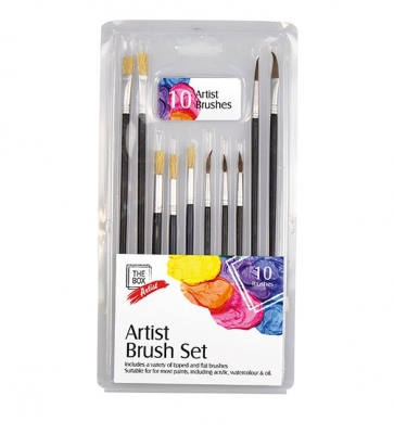 Artist Paint Brush Set 10 Pack