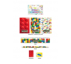 Building Bricks Stationery Set Of 5