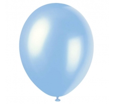 12" Premium Pearlized Balloons Sky Blue Pack Of 8