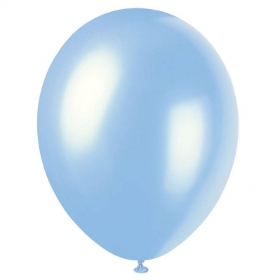 12" Premium Pearlized Balloons Sky Blue Pack Of 8