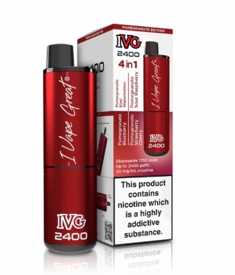 IVG 2400 Pomegranate Edition 4 In 1 Disposable Vape Kit