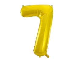 34" Classic Gold Number 7 Foil Balloon ( 1 )