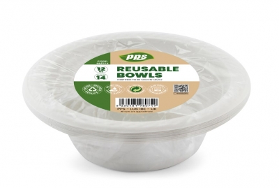 Plates Plastic Bowl White 12oz 14pc