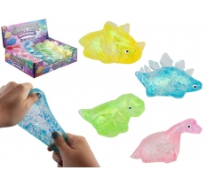 Glitter Dinosaur Squeeze Squishy Toy ( Assorted Colours )