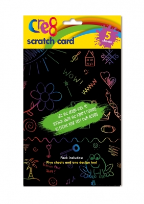 A5 Rainbow Scratch Card, 5 Sheets