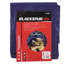 Blackspur 6' ( 1.8M ) X 4' ( 1.2M ) Tarpaulin - Blue