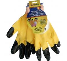 Nitrile Coated Gloves, Polyester Shell - 9/L