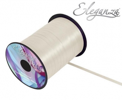 Eleganza Poly Curling Ribbon 5mm X500Yds No.61 Ivory