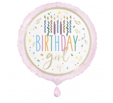 Birthday Girl 18" Round Foil Balloon