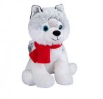 Festive Husky With Scarf