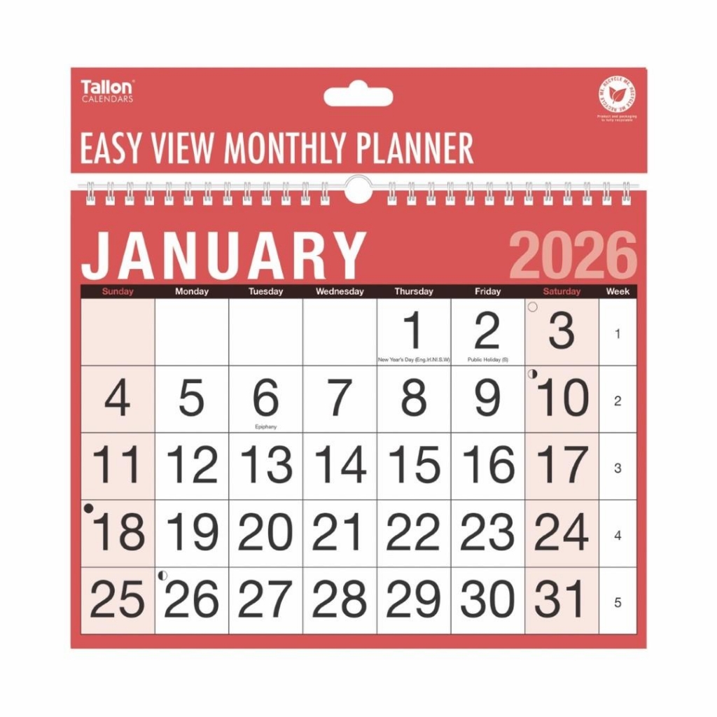 2026 Calendar R&B MTV Easy View - Click Image to Close