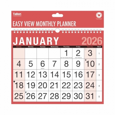 2026 Calendar R&B MTV Easy View