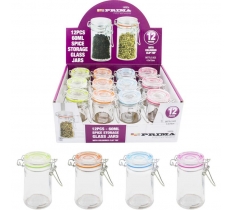 Glass Spice Jar 60ml with clip top