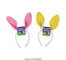 Pink / Yellow Easter Bunny Headband