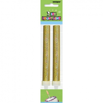 Gold 15cm Ice Fountain Firework Candle 2 Pack